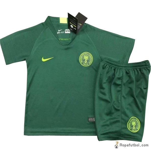 Camiseta Nigeria Replica Segunda Ropa Conjunto De Niños 2018 Verde